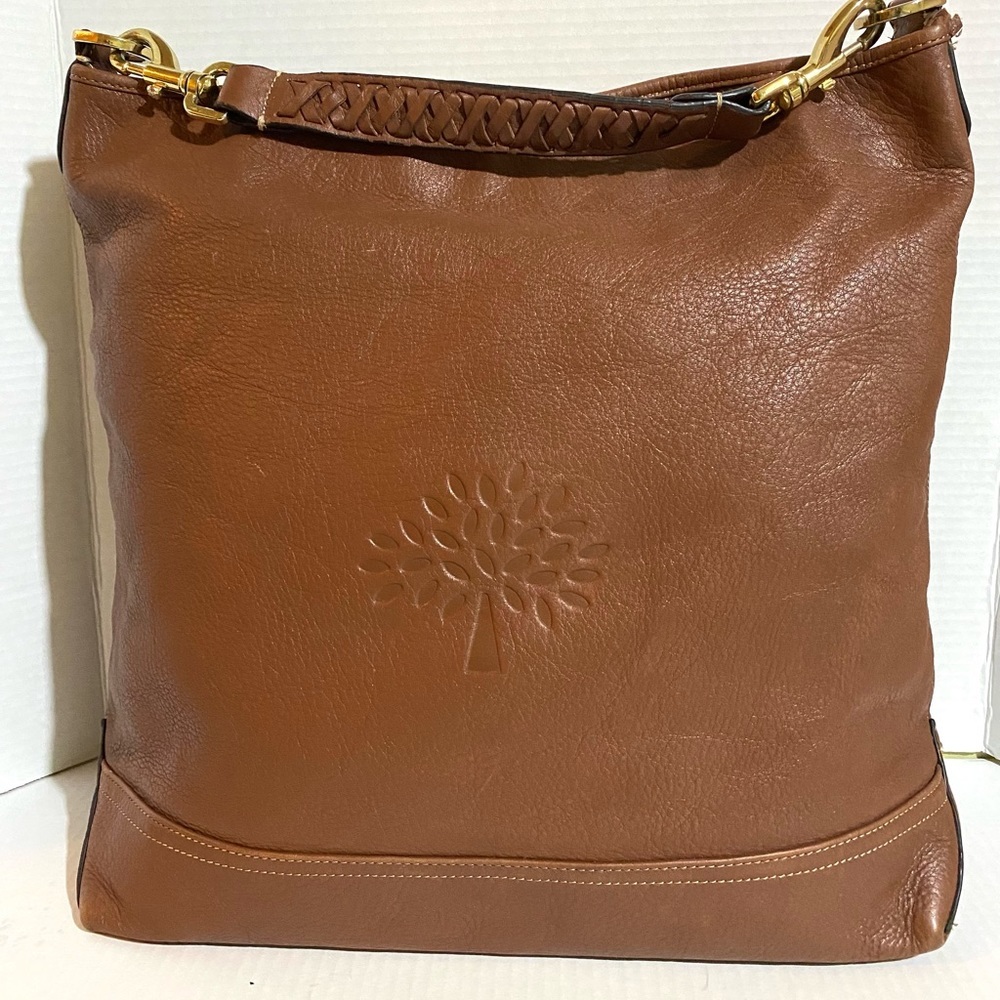 Mulberry brown leather shoulder handbag